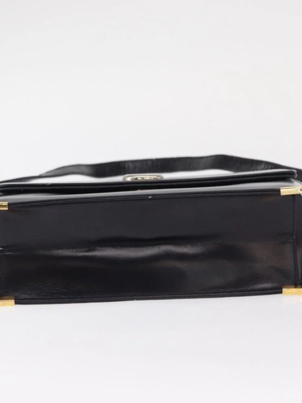 Christian Dior Shoulder Bag Leather Navy Gold Auth - Picture 6 of 16